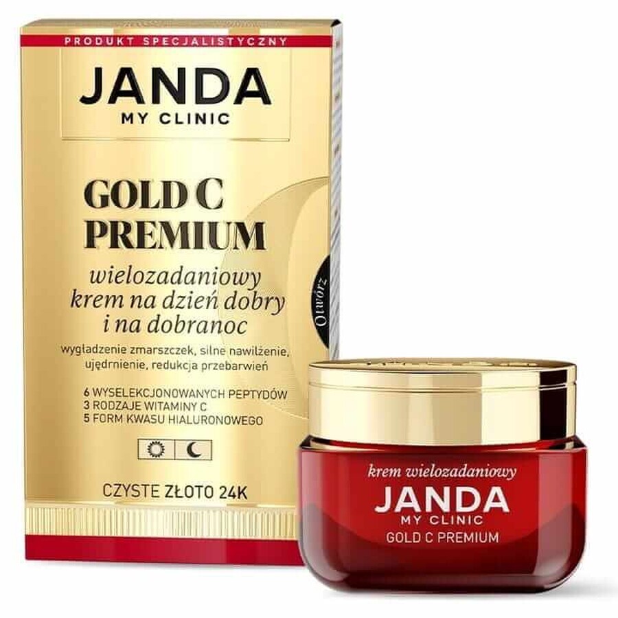 Janda My Clinic set, Gold C Premium multitasking day and night cream 50 ml + Wrinkle Iron all day cream 30 ml