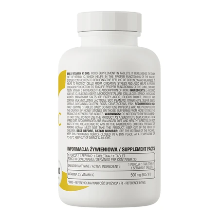 OstroVit Vitamine C 500 mg, 30 tabletten