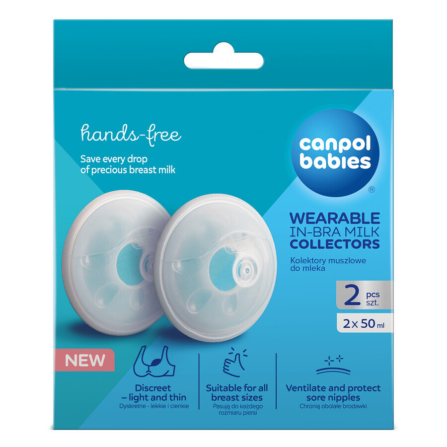 Canpol Babies, Milchsammler, 1/1700, 2 Stück