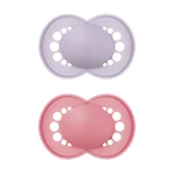 MAM Original, dummy, silicone, orthodontic, orthodontic, mat unprinted, girl, 6-16 months, 2 pieces