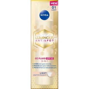 Nivea Luminous Anti Spot 3-in-1 Anti-Pigmentation CC Cream, Luminous, SPF 30, 40 ml
