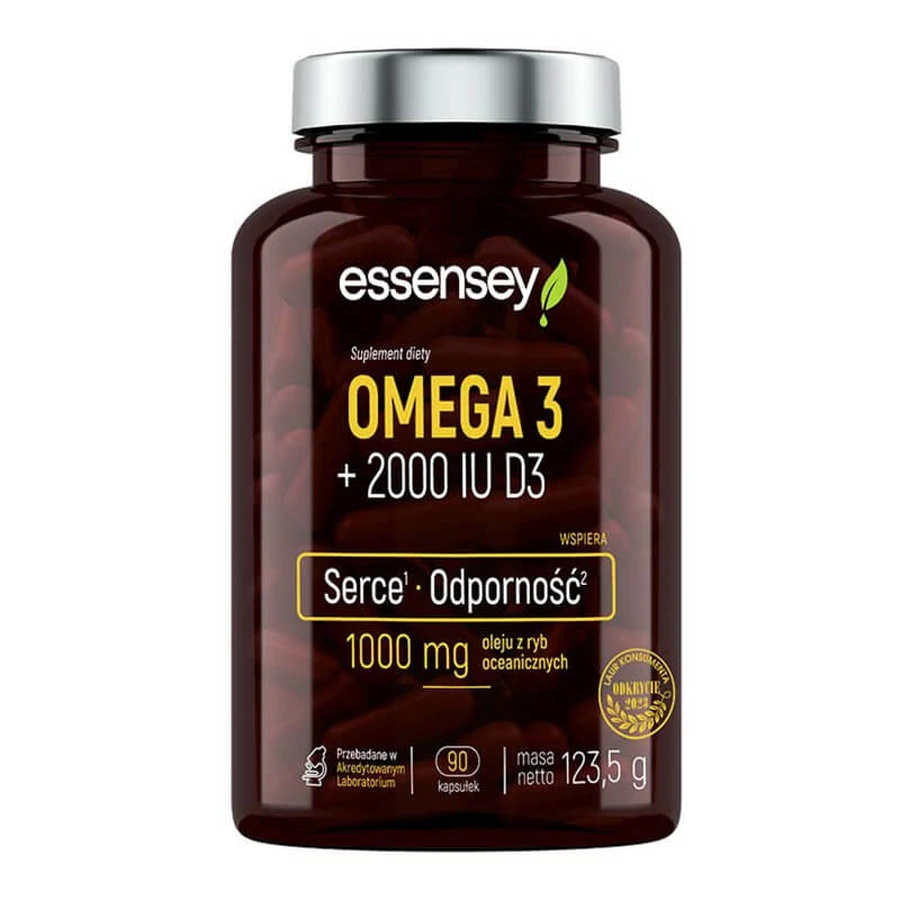 Essensey Omega 3 + 2000 IU D3, 90 Kapseln