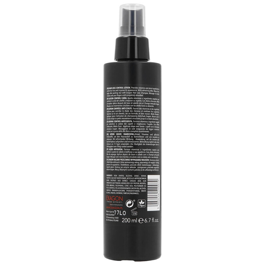Exagon Fresh Effect, versterkende lotion tegen haaruitval, 200 ml