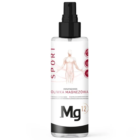 Mg12 Sport, bifasische magnesiumolie, 200 ml