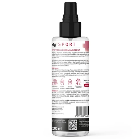 Mg12 Sport, bifasische magnesiumolie, 200 ml