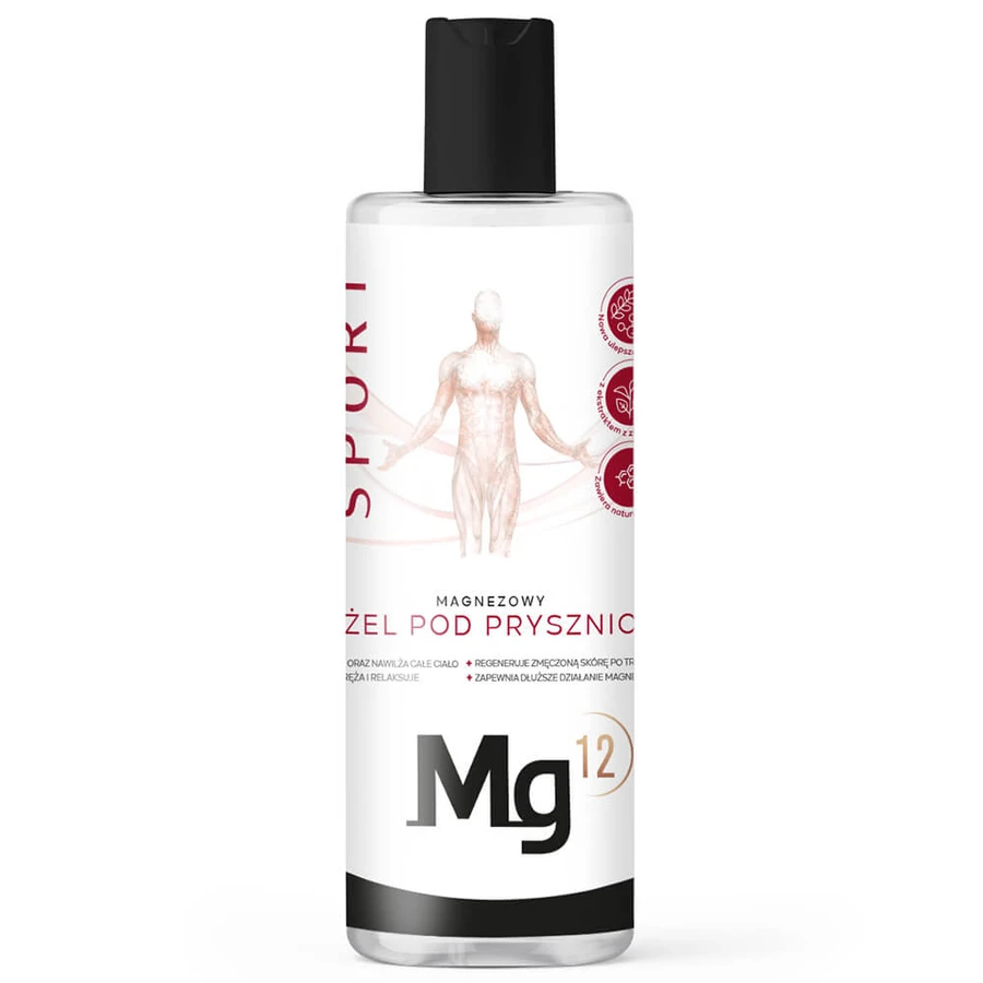 Mg12 Sport Duschgel mit Magnesium und Bishofit, 200 ml