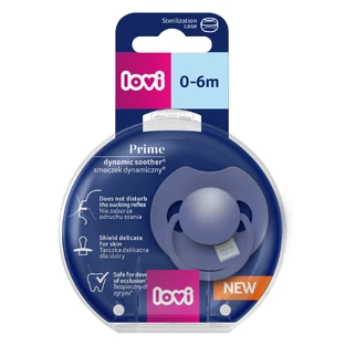 Lovi Prime, sucette, silicone, dynamique, bleu, 34/417, 0-6 mois, 1 pièce