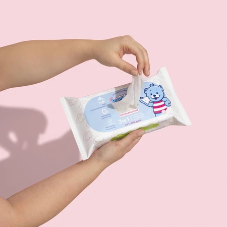 Toallitas húmedas Bambino 3 en 1, 57 unidades