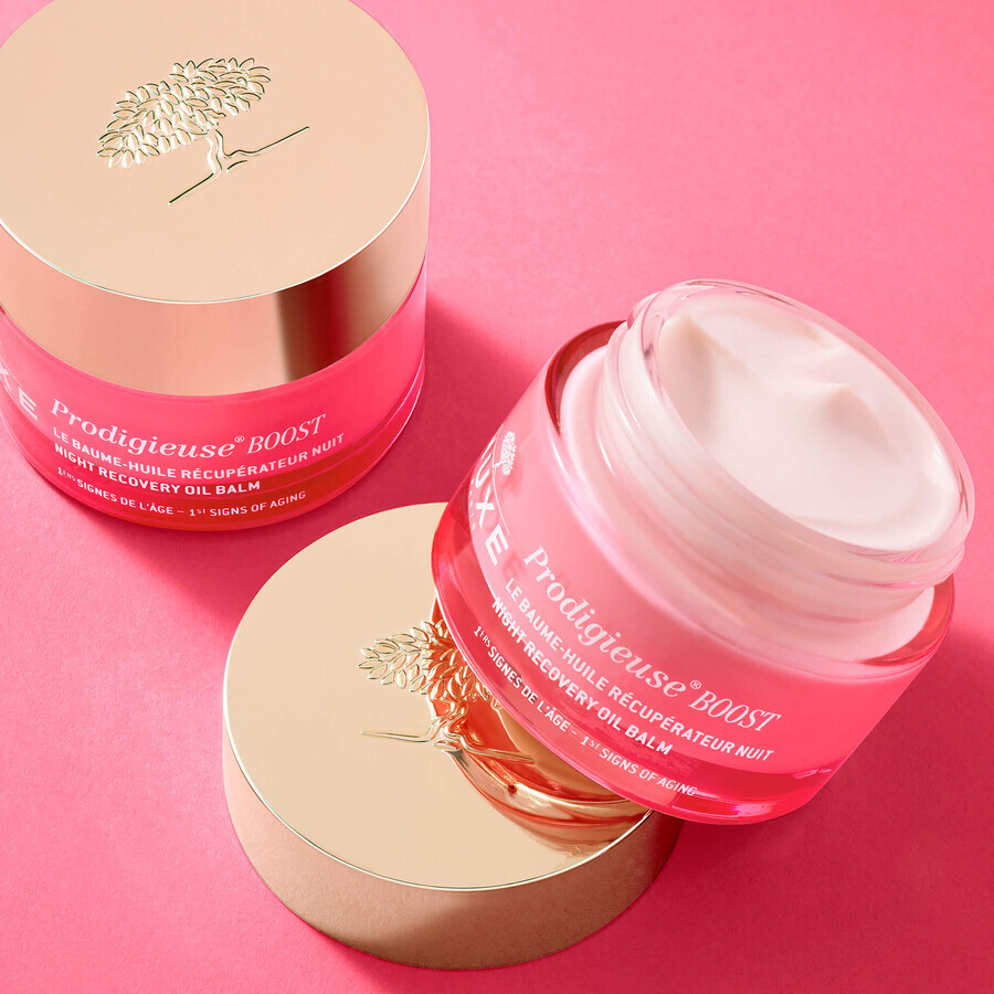 Nuxe Prodigieuse Boost set, face balm with night oil, 50 ml + eye gel balm, 15 ml for 1 penny