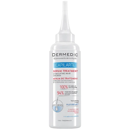 Set Dermedic Capilarte, sérum de traitement stimulant la croissance des cheveux pour femmes et hommes, 150 ml + shampooing anti-âge, 300 ml