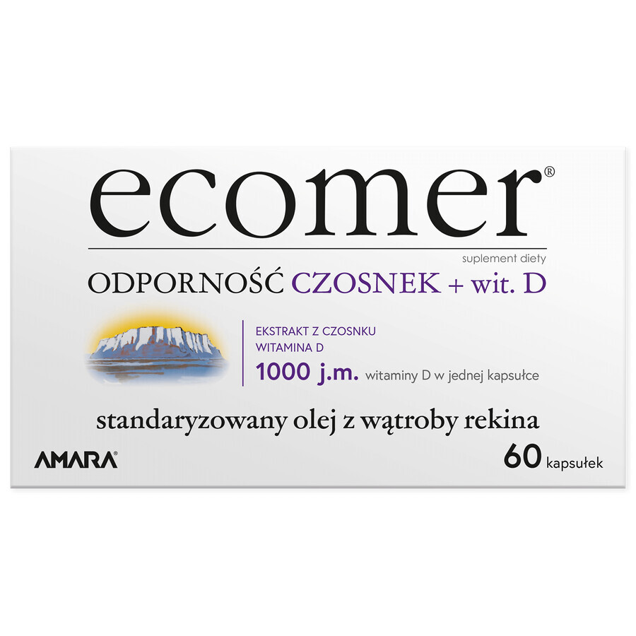 Ecomer Immunity Garlic + Vit. D3, 60 capsules