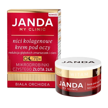 Set Janda My Clinic Collageendraden 70+, dagcrème 50 ml + nachtcrème 50 ml + oogcrème 15 ml