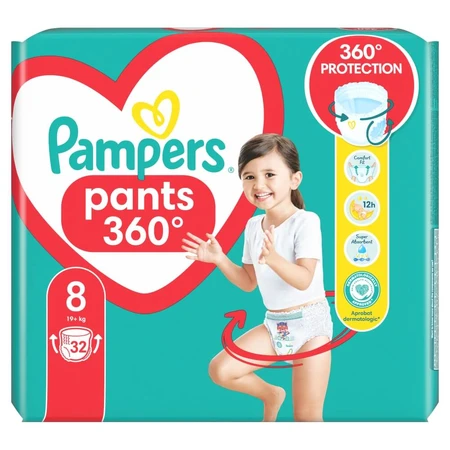 Pampers Pants, Windeln, Größe 8, 19 kg+, 32 Stück