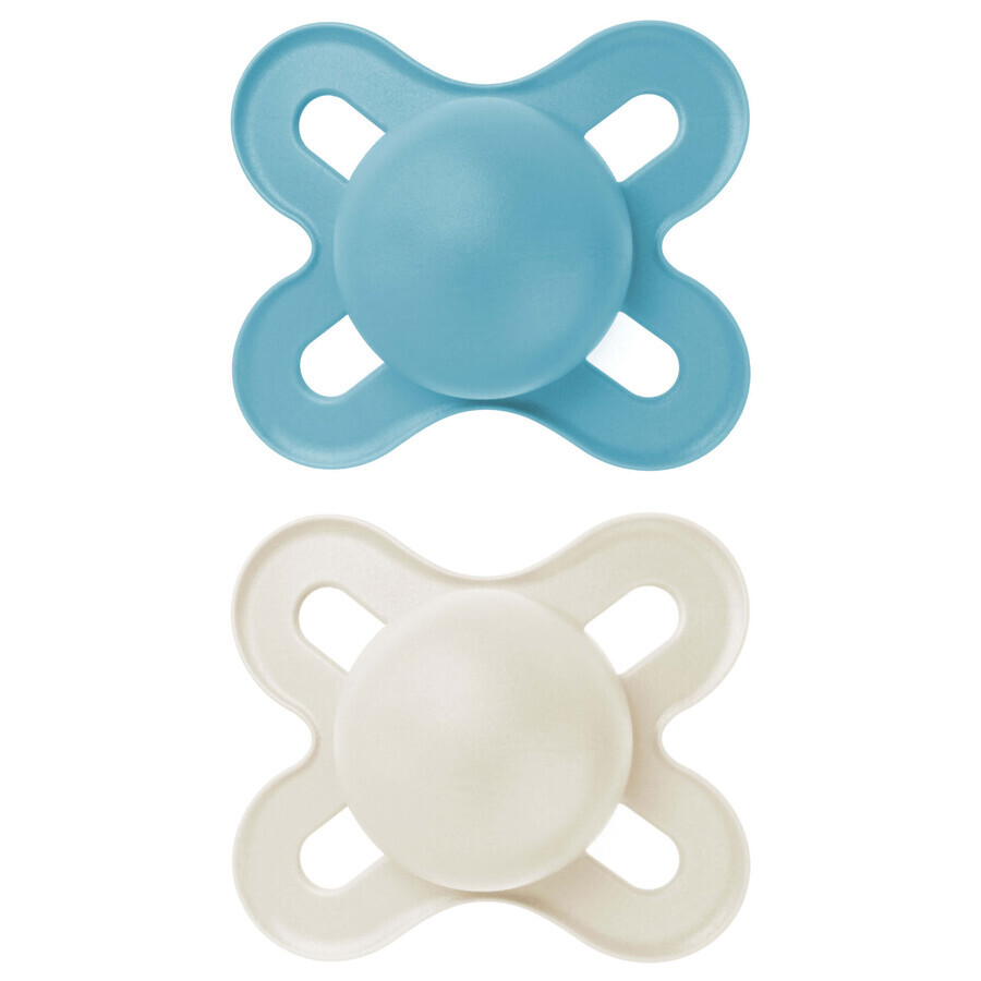 MAM Original Start, dummy, silicone, orthodontic, orthodontic, mat unprinted, boy, 0-2 months, 2 pieces
