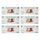 Medical cotton set, cosmetic towels for babies and children, 23 x 20 cm, 100% cotton, from birth, 6 x 50 pieces