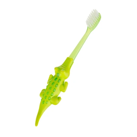 Ackuku, cepillo de dientes para bebés, cocodrilo, a partir de 12 meses, 1 ud.