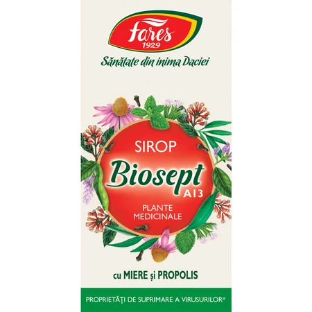 Biosept jarabe de miel y propóleo, A13, 100 ml, Fares