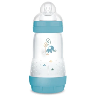 MAM Perfect Start Anti-Colic, anti-koliek flesje met siliconenspeen, Planet Love, jongen, vanaf 2 maanden, 260 ml