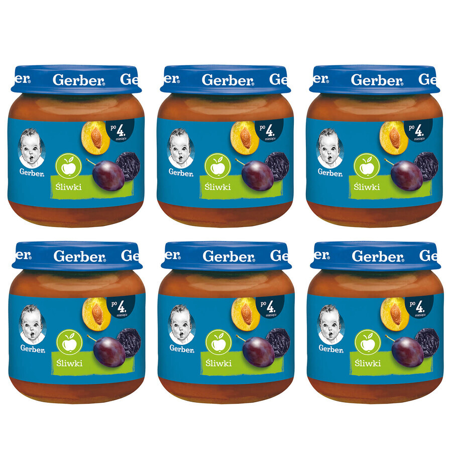 Cumpără Set de desert Gerber, prune, după 4 luni, 6 x 125 g AMBALAJĂTURI COVERSE Set de desert Gerber, prune, după 4 luni, 6 x 125 g AMBALAJĂTURI COVERSE