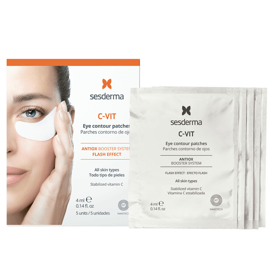 Set Sesderma, C-Vit CC Cream, crema correttrice, SPF 15, 30 ml + C-Vit eye pads, 7 ml x 5 bustine per 1 centesimo