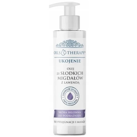 Optima Natura Oils Therapy Serenity, zoete amandelolie met lavendel voor verzorging en massage, 400 ml