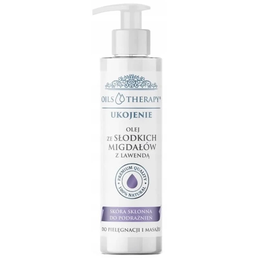 Optima Natura Oils Therapy Serenity, zoete amandelolie met lavendel voor verzorging en massage, 400 ml