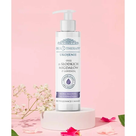 Optima Natura Oils Therapy Serenity, zoete amandelolie met lavendel voor verzorging en massage, 400 ml