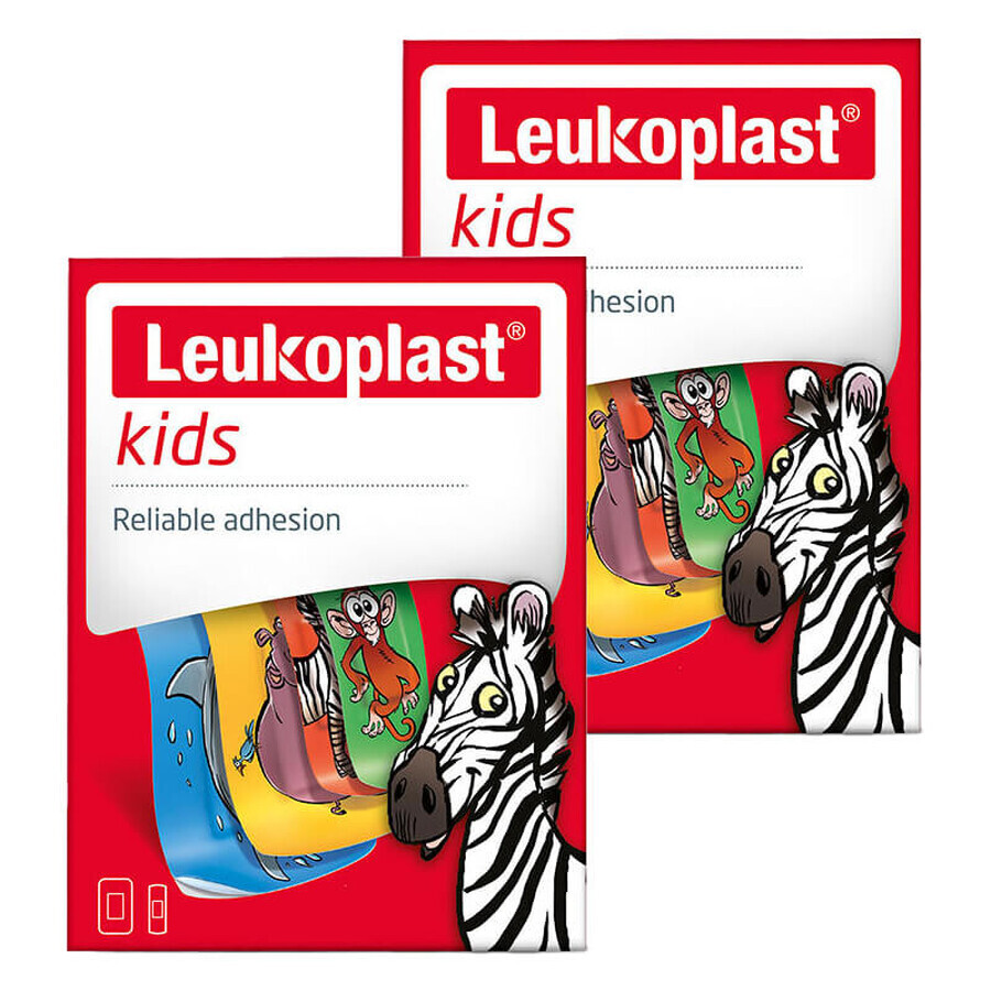 Set Leukoplast Kids, pansements, 2 tailles, 2 x 12 pièces