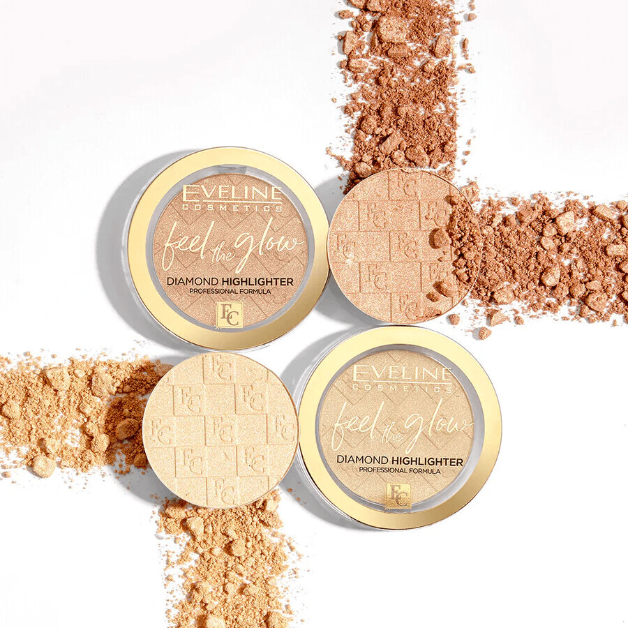 Eveline Cosmetics Feel the Glow, evidenziatore, n. 01, Sparkle, 4,2 g Eveline Cosmetics Feel the Glow, evidenziatore, n. 01, Sparkle, 4,2 g