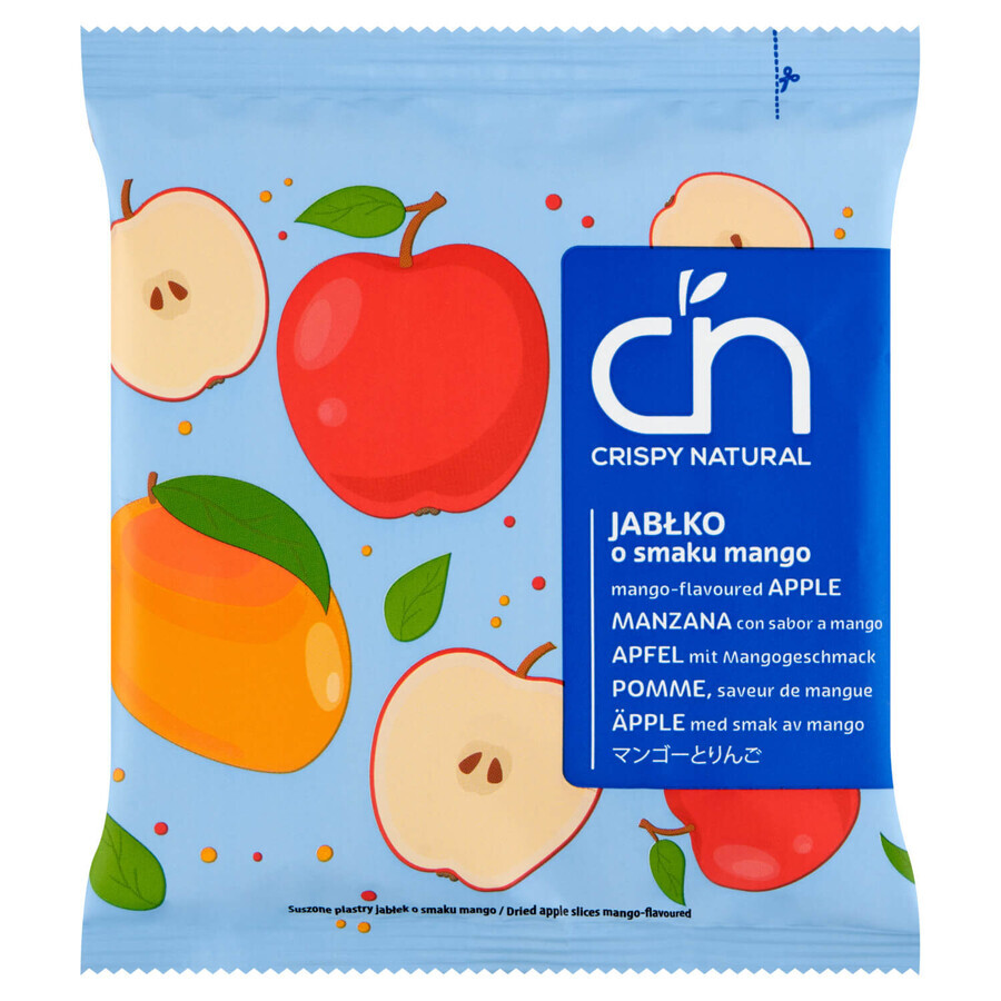 Set Crispy Natural Crisps, patatine secche alla mela al gusto di mango, 4 x 18 g + libro da colorare Near Nature free