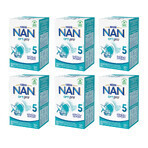 Juego Nestle NAN Optipro 5, Leche en polvo Junior para niños mayores de 2,5 años, 6 x 650 g