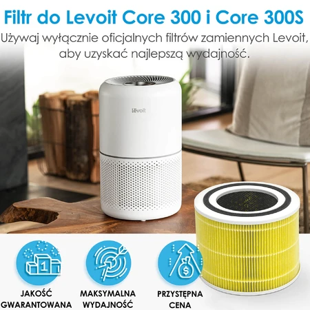 Filtre anti-allergie Levoit pour purificateur d'air Core 300 et 300S, 1 pièce