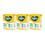 Bebiko Junior 3 Nutriflor Expert set, milk-based nutritious formula, over 1 year, vanilla flavor, 3 x 600 g