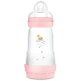 MAM Perfect Start Anti-Colic, anti-koliek flesje met siliconenspeen, Sealife, baby meisje, vanaf 2 maanden, 260 ml
