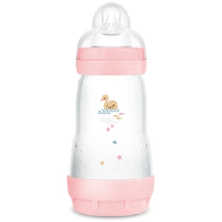 MAM Perfect Start Anti-Colic, biberon anti-colique avec tétine en silicone, Sealife, bébé fille, à partir de 2 mois, 260 ml