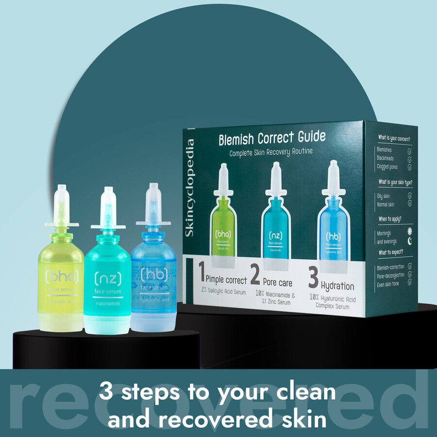 Skincyclopedia Blemish Correct Guide, smetbehandeling, 3 x 15 ml
