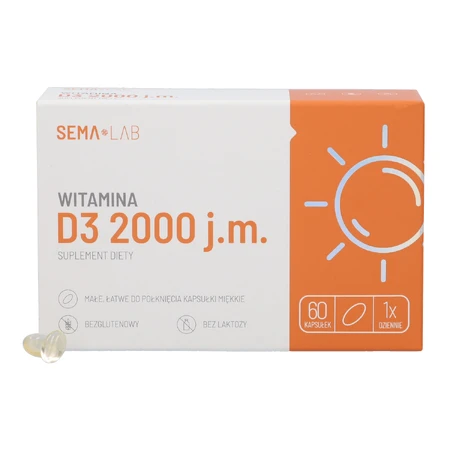 SEMA Lab Vitamine D3 2000 UI, 60 softgels