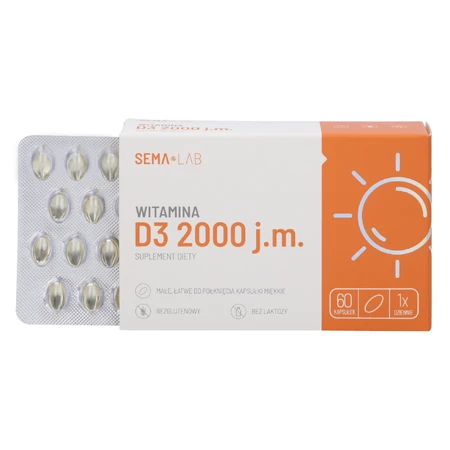 SEMA Lab Vitamine D3 2000 UI, 60 softgels