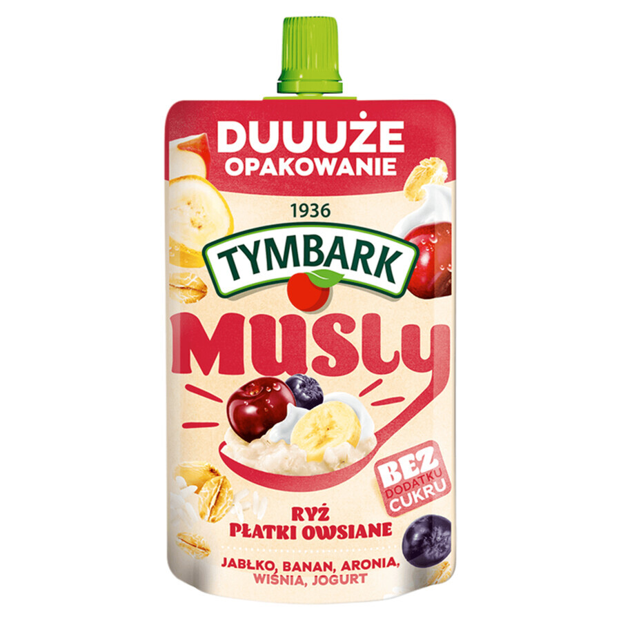 Cumpără Tymbark Musly într-un tub, orez, fulgi de ovăz, mere, banane, chokeberry, cireșe, iaurt, fără zahăr adăugat, 170 g Tymbark Musly într-un tub, orez, fulgi de ovăz, mere, banane, chokeberry, cireșe, iaurt, fără zahăr adăugat, 170 g