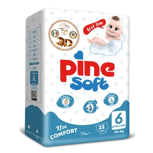 Pine Soft 3D, couches, taille 6, XL, 15+ kg, 22 pcs