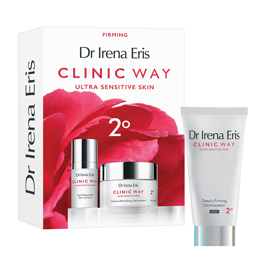 Dr. Irena Eris Clinic Way 2°, Intensely Revitalizing Dermocream 50 ml + Anti-Fatigue Eye Dermocream 15 ml + Night Dermocream 25 ml free