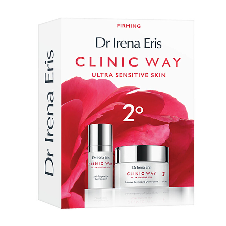 Dr. Irena Eris Clinic Way 2°, Intensely Revitalizing Dermocream 50 ml + Anti-Fatigue Eye Dermocream 15 ml + Night Dermocream 25 ml free