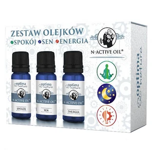Set N-Active Olie Kalm & Slaap & Energie, natuurlijke etherische oliën, 3 x 10 ml