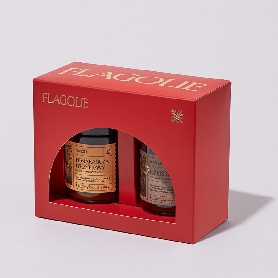 Set de fragancias navideñas para el hogar Flagolie, velas aromáticas de soja, 2 x 120 g