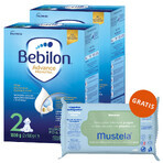 Set Bebilon Advance Pronutra 2, latte di proseguimento, oltre 6 mesi, 2 x 1000 g + salviette umidificate Mustela, 60 gratis Set Bebilon Advance Pronutra 2, latte di proseguimento, oltre 6 mesi, 2 x 1000 g + salviette umidificate Mustela, 60 gratis