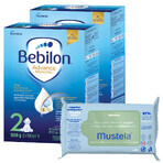Set Bebilon Advance Pronutra 2, latte di proseguimento, oltre 6 mesi, 2 x 1000 g + salviette umidificate Mustela, 60 gratis Set Bebilon Advance Pronutra 2, latte di proseguimento, oltre 6 mesi, 2 x 1000 g + salviette umidificate Mustela, 60 gratis