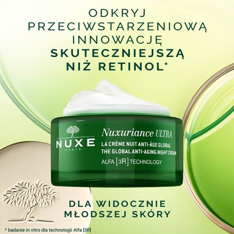 Nuxe Nuxuriance Ultra set, crema de noche antiedad, 50 ml + crema antiedad para ojos y labios, 15 ml por 1 céntimo