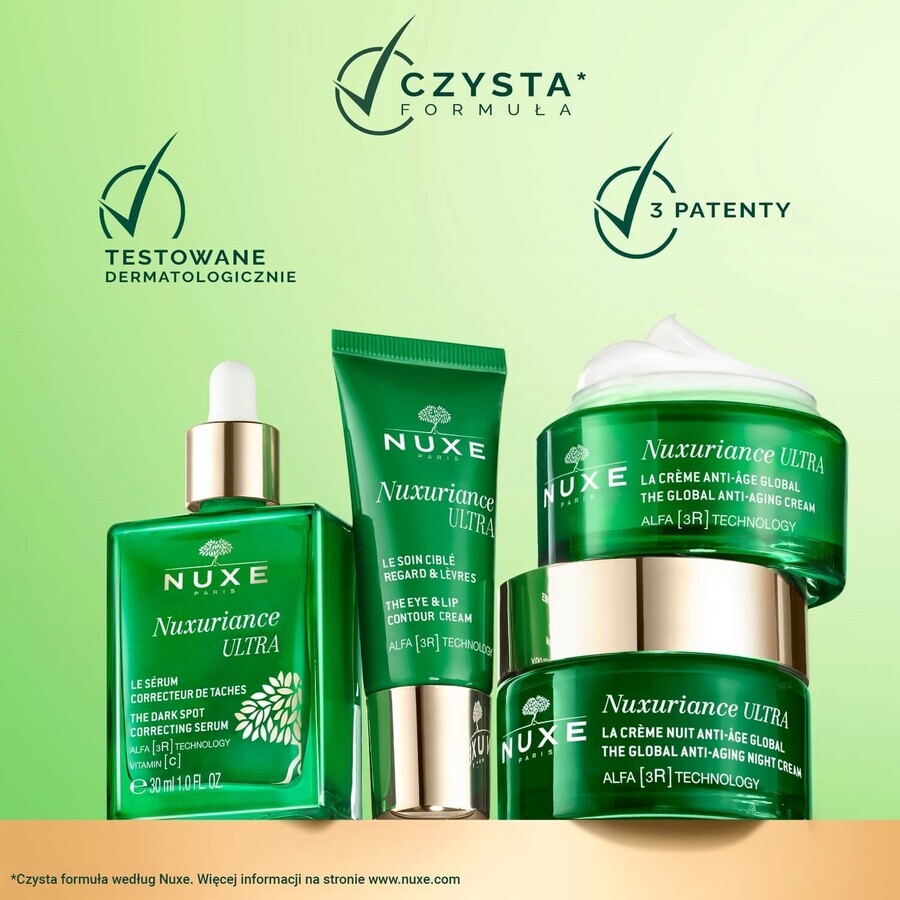 Nuxe Nuxuriance Ultra set, crema de noche antiedad, 50 ml + crema antiedad para ojos y labios, 15 ml por 1 céntimo