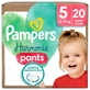 Pampers Harmonie Pants, pañales, talla 5, 12-17 kg, 20 unidades