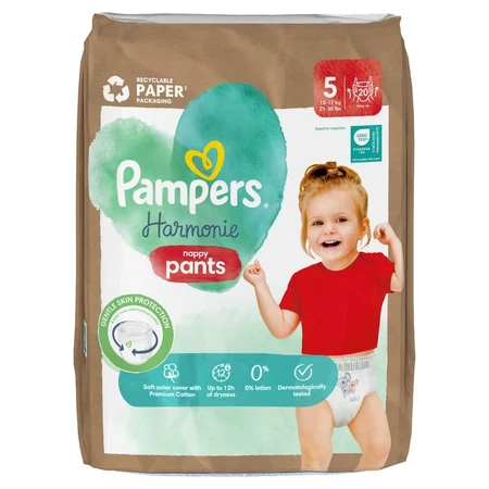 Pampers Harmonie Pants, pañales, talla 5, 12-17 kg, 20 unidades